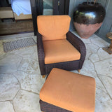 Woven Outdoor Lounge Chairs & Ottomans