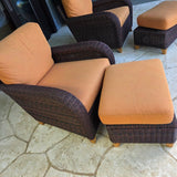 Woven Outdoor Lounge Chairs & Ottomans