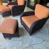 Woven Outdoor Lounge Chairs & Ottomans