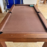 A.E. Schmidt Highland Mahogany-finish slate pool table with brown cloth