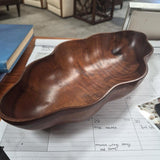 Hand-Carved Freeform Wooden Bowl