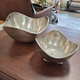 A&B Home Lindi Sculptural Aluminum Bowls - Pair