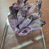 Purple Druzy Spirit Quartz Cluster on Lucite Base