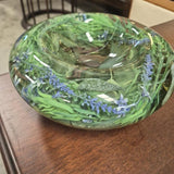 Large Botanical Clear Resin-Style Centerpiece Bowl