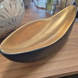 Revelation by Uttermost Black & Gold Canoe-Style Bowl