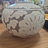 Large Floral Ceramic Ginger Jar with Lid