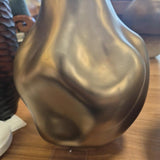 Modern Organic Satin Bronze Sculptural Vase