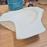 Whitewashed Teak Organic Sculptural Bowl