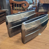 Uttermost Two-Tone Metallic Trough Vases - Pair