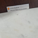 White Marble Cheese Board, Glass Dome & Cheese Utensils