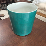 Large Turquoise Crackle-Glazed Ceramic Planter