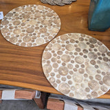 Saro Lifestyle Talaria Gold Capiz Placemats - Pair