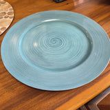 Saro Lifestyle Aqua Ceramic-Look Chargers - Eight