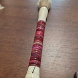 Burgundy Red Stacked-Disc Decorative Brush