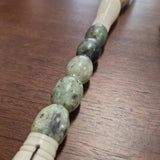 Mottled Sage Green Oval-Bead Decorative Brush