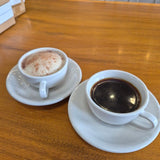 Faux Coffee Cup and Saucer Displays - Pair