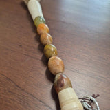 Earth-Tone Oval-Bead Decorative Brush