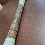 Engraved Earth-Tone Segmented Decorative Brush