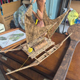 Polynesian-Style Sailing Canoe Model