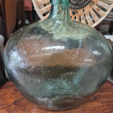 Sea-Green Glass Demijohn-Style Vase