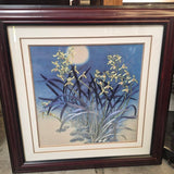 Moonlit Orchids Embroidered Textile