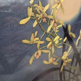 Moonlit Orchids Embroidered Textile