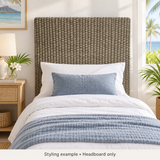 Woven Wicker Twin Headboard - Natural Gray