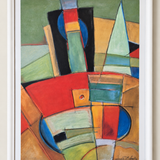 Colorful Geometric Abstract - White Frame