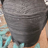 Woven black lamp