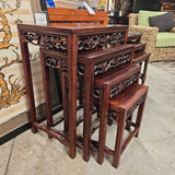 (4) rosewood nesting tables