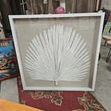 White Palm Leaf Shadow Box