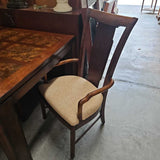 burled leaf table w/ 6 chairs