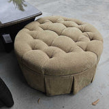 tweed ottoman