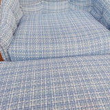 Wicker Work Chair & Ottoman