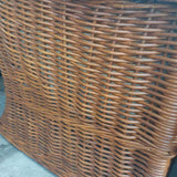 Wicker Work Chair & Ottoman