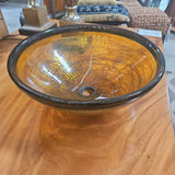 Amber Glass Bowl Sink