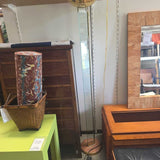 Standing Brass & Glass Lamp