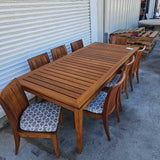 Teak Outdoor Table set w/ 8 chairs