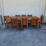 Teak Outdoor Table set w/ 8 chairs