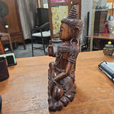 Hand CarvedBuddha Figure in Solid Wood