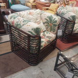 Ratan Tropical Orchid Armchair Pair