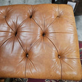 Tufted Leather Ottoman