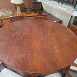 Outdoor Stone Teak Table w/8 chairs