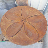 round teak coffee table