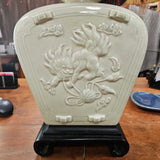 Celadon Ceramic Foo Dog Lamp