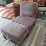 Woven Club Chair W/ Ottoman