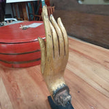 Carved Wood Hand Of Buddha