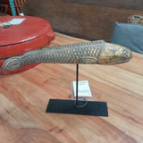 Carved Wood Zoomorphic Fish w/ Stand