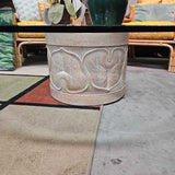 Carved Glass Top Table