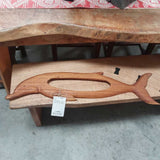Teak Dolphin Art